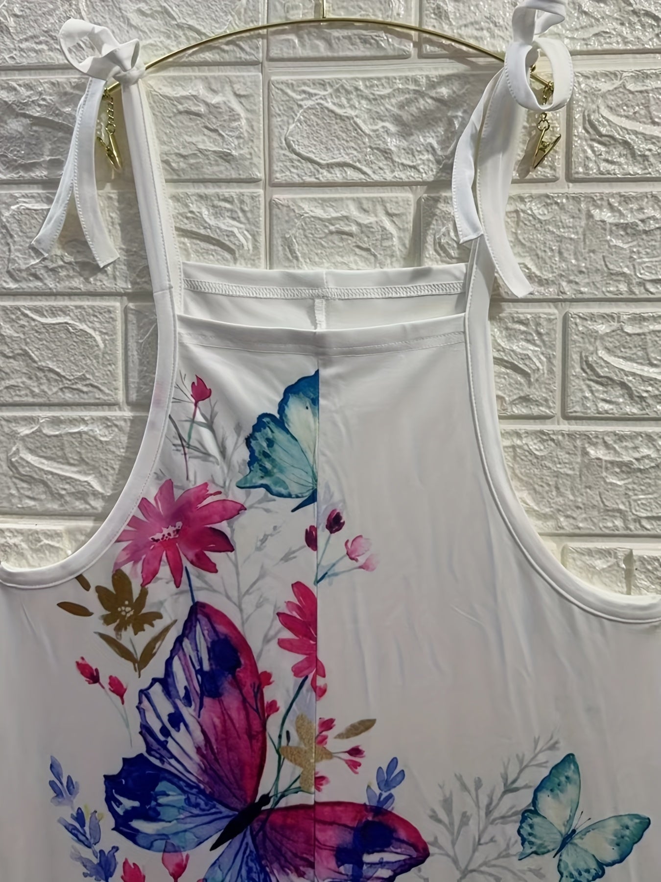 Plus Size Women's Floral Print Sleeveless Jumpsuit with Pockets