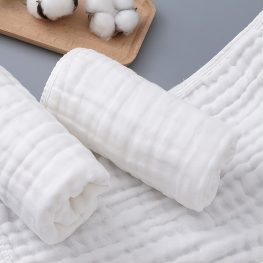 Pack of 8 Baby Muslin Burp Cloths Gender Neutral Large 6 Layers Soft Absorbent