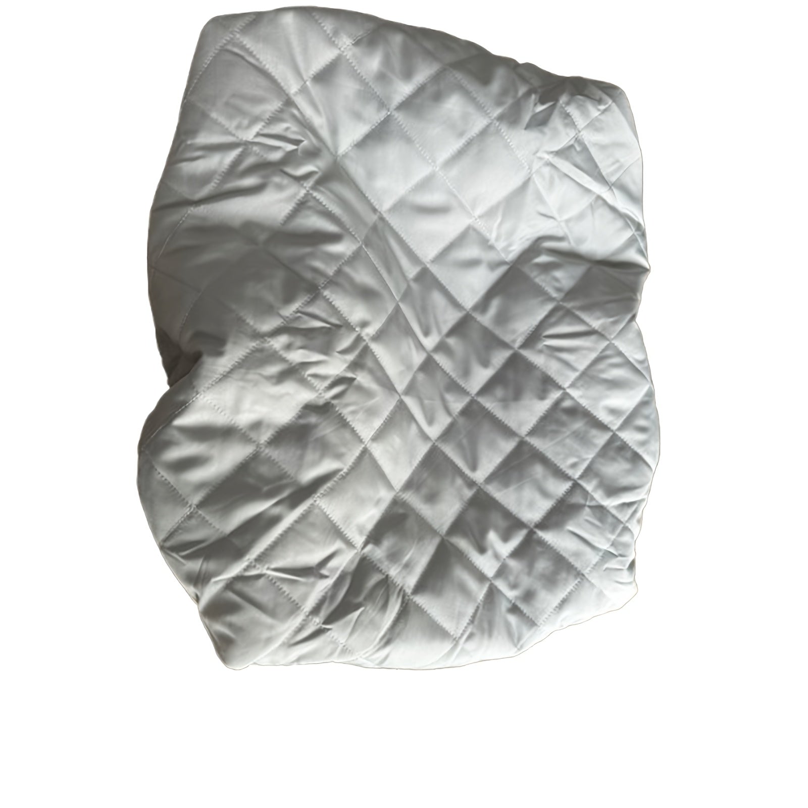 White Quilted Indoor Air Conditioner Cover 21x15x3.5 Inches Adjustable Rustproof Protector