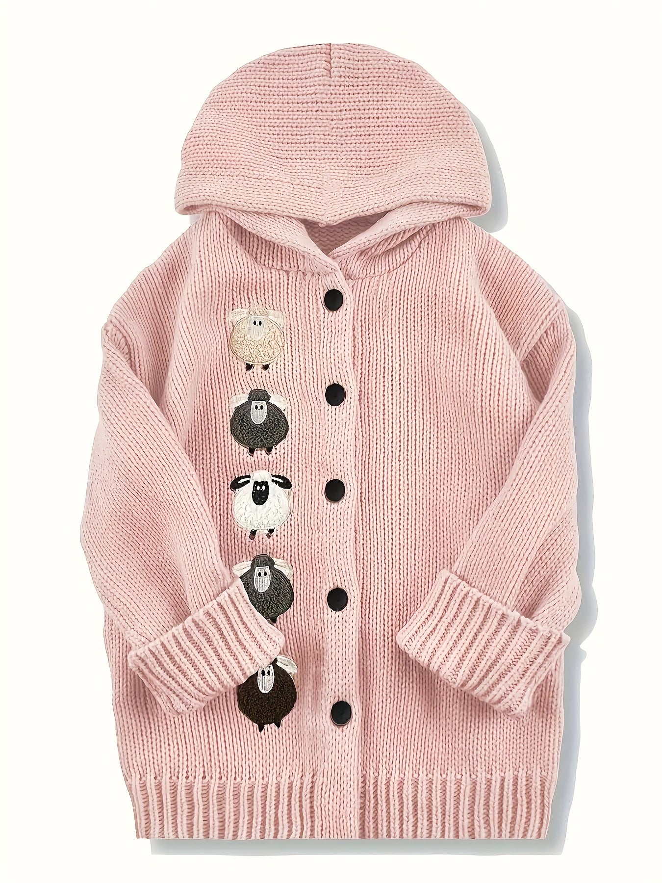 Plus Size Animal Print Oversized Hoodie Long Sleeve Cardigan Women