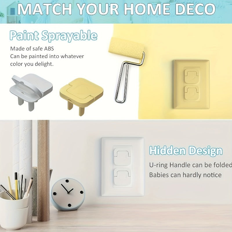 15-Pack Plastic Outlet Covers Child Safety Electric Plug Protectors