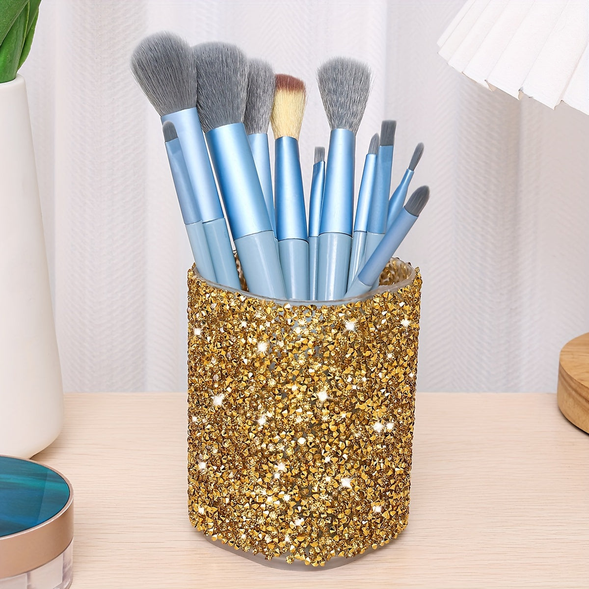 Mueble para maquillaje con almacenamiento multifuncional y espejo