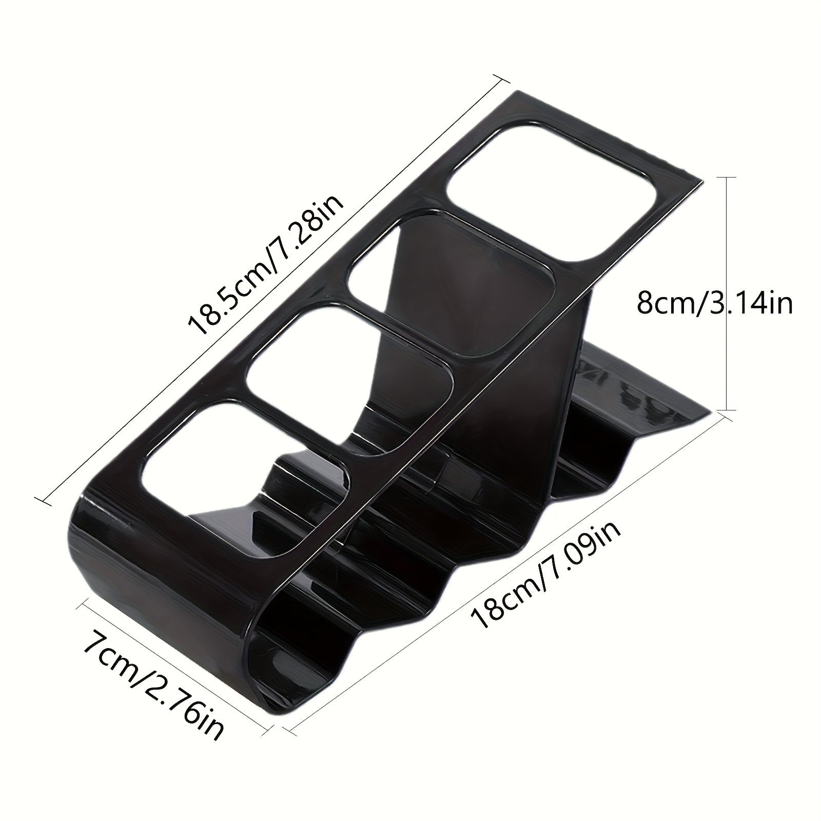 Multi-Function Remote Control Holder Organizer for Up to 4 Remotes in Black Brown White