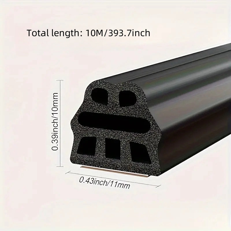 Universal Car Door Rubber Seal Strip Soundproof Windproof 10m