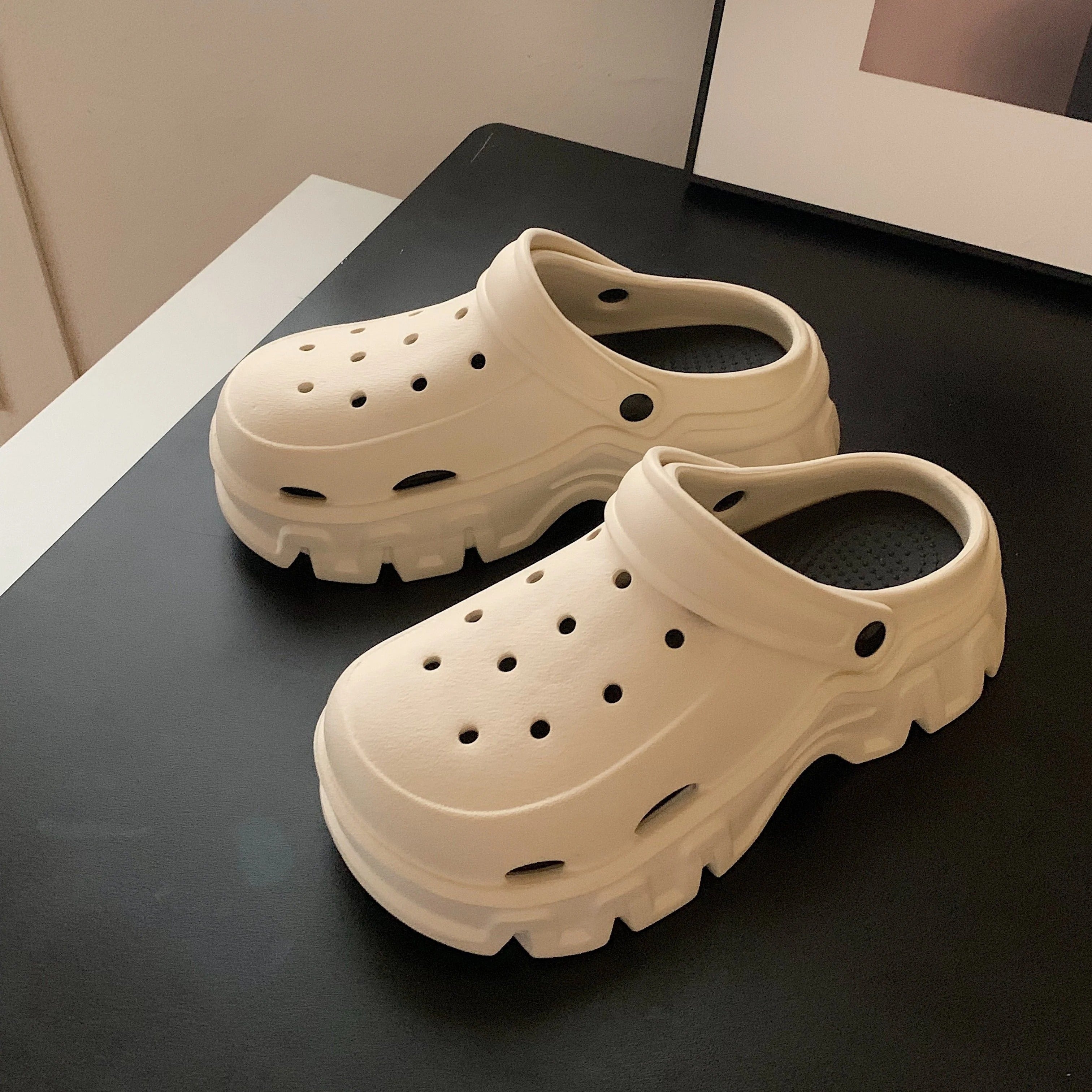 Women's Solid Color Mules & Clogs Breathable EVA Platform Slip-Ons