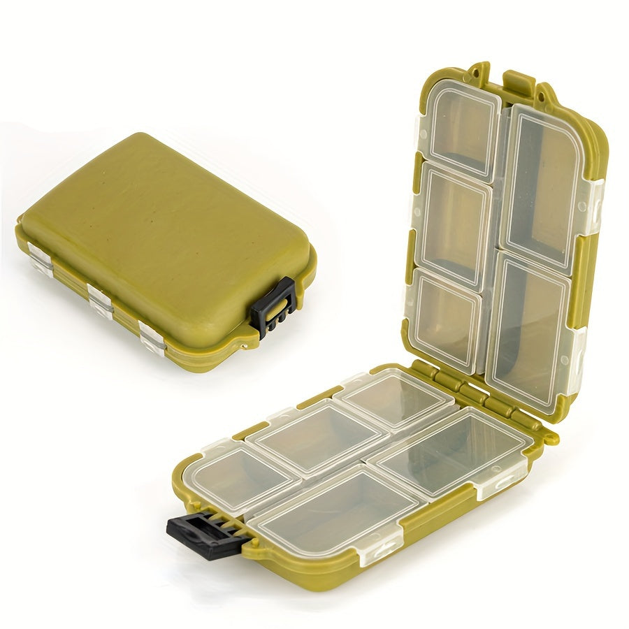 Kichik ikki tomonlama saqlash qutisi, olib yuriladigan charm qutisi, ajraladigan bo'linmalari bilan