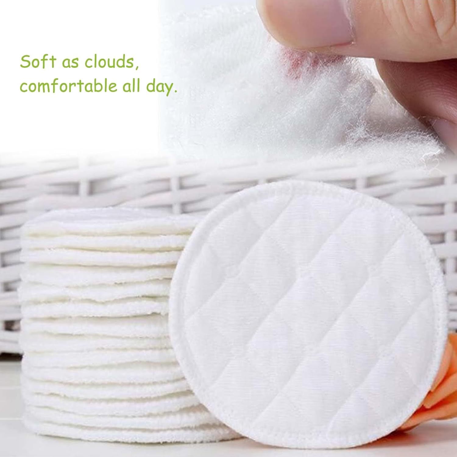 Reusable Nursing Pads for Breastfeeding Mothers Leak-Proof Hypoallergenic Washable 20pcs