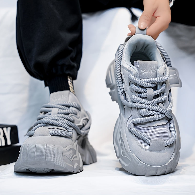 Lightweight Mesh Casual Sneakers for Men with Rubber Sole All-Season Breathable Lace-Up