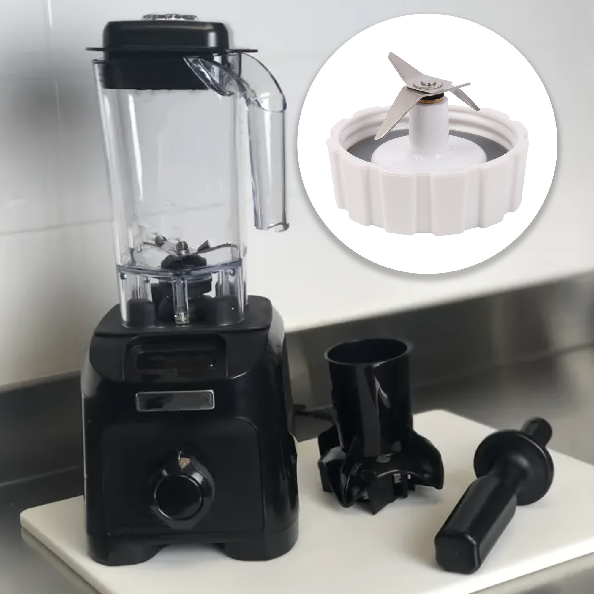 White Mixer Blade Replacement Kit with 3 Pieces