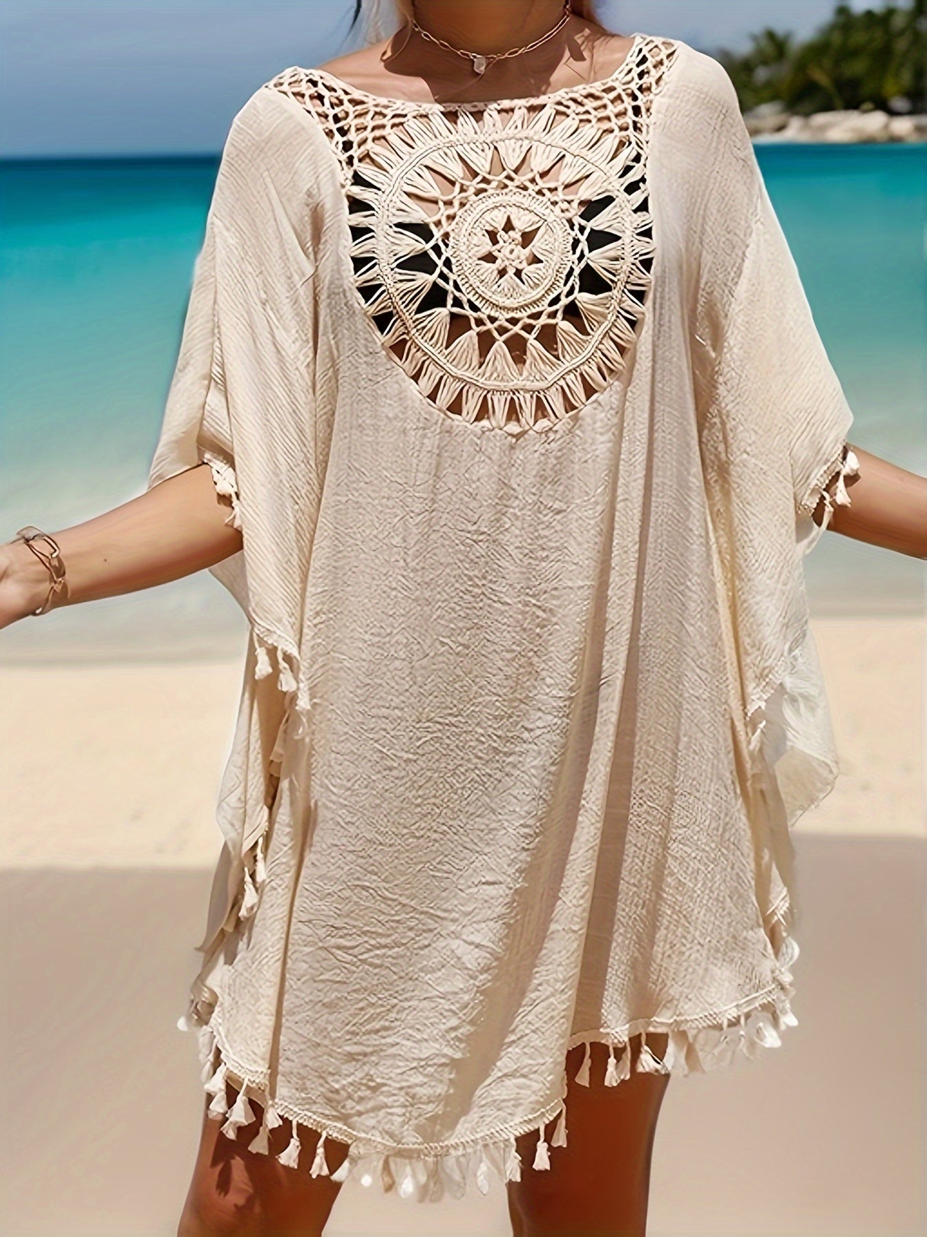 Women's Tassel Cover Up Dress for Swimwear Festival Carnival Beachwear
