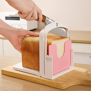 Manual Bread Slicer Adjustable Thickness Handheld Square Blade Non-Electric for Even Slices