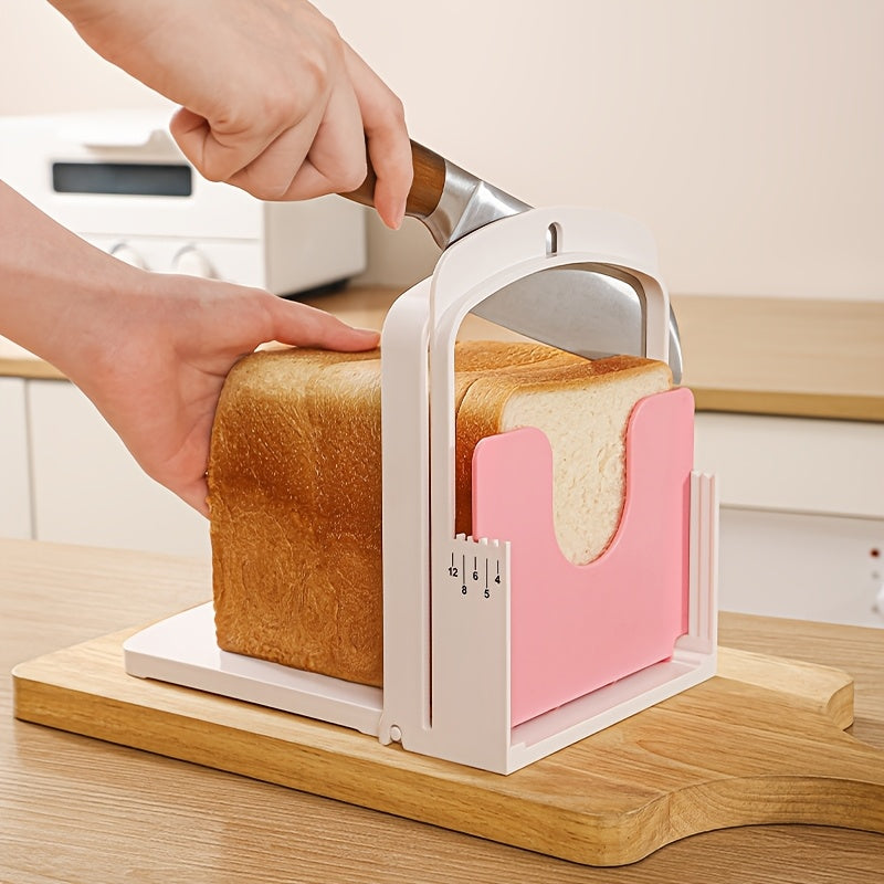 Manual Bread Slicer Adjustable Thickness Handheld Square Blade Non-Electric for Even Slices