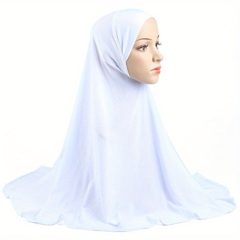 Solid Color Instant Hijab Bandana Scarf Wrap for Women Sun Protection