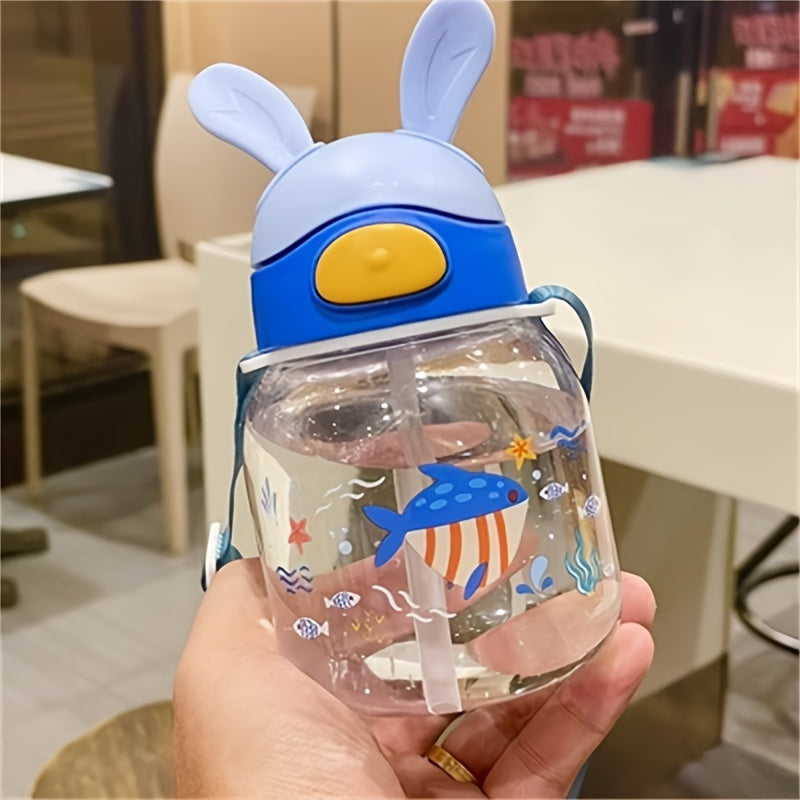 Cute Girl Water Bottle Leak-Proof Portable PC Drinking Cup for Students
