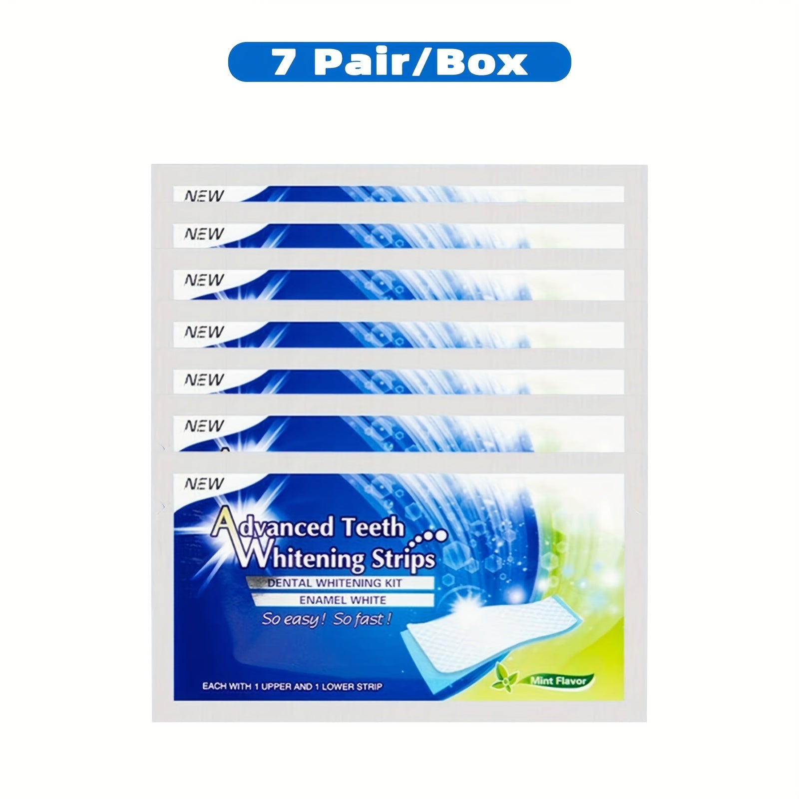 Mint Teeth Whitening Strips 7/14/21/28 Sets with Toothbrush for Daily Travel