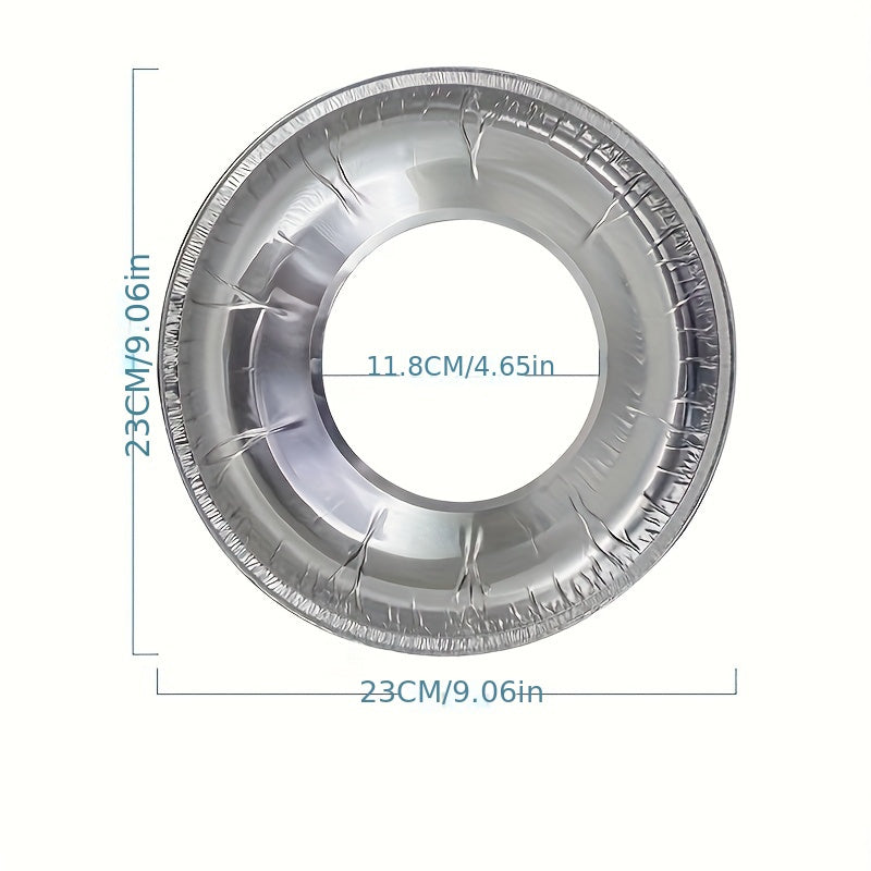 Round Gas Stove Oil-Proof Mat with Tin Paper Protective Pad and Aluminum Foil Sticker