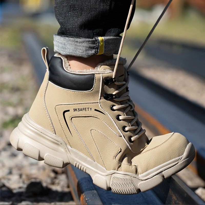 Women's Casual Steel Toe Work Boots Puncture Resistant Safety Shoes