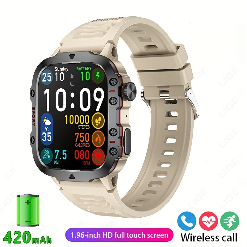 Large Screen Smartwatch 4.98cm Display 420mAh Battery Wireless Calling Sleep Tracking