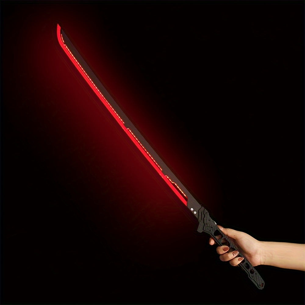 LED Illuminated Samurai Sword Replica 80cm Acrylic Cyberpunk Katana for Cosplay Party Photography