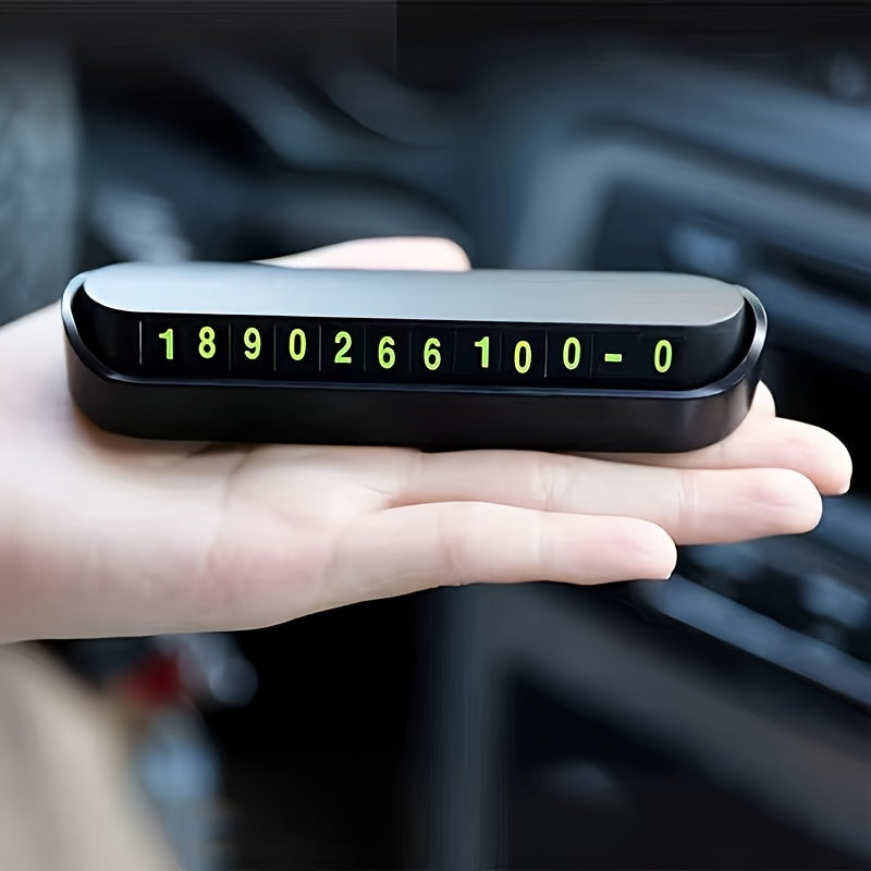 Plastic Car Parking Phone Plate Durable Temporary Parking Number Plate Auto Accessory