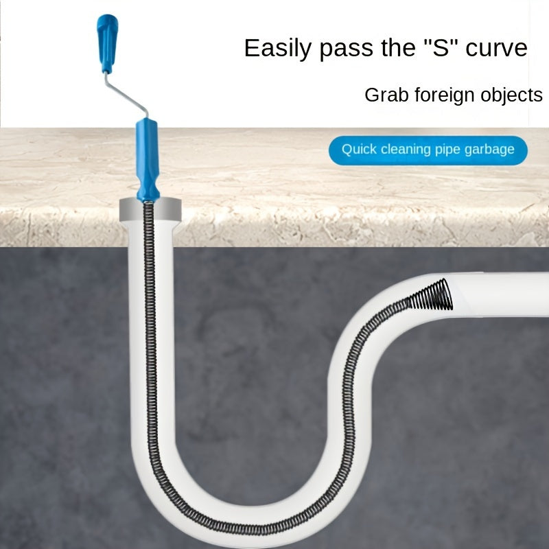 "O'zgaruvchan Quvur Tozalash Vositasi - Kanalizatsiyalarda, Hojatxonada, Oshxona va Hammom Lavabolarida, hamda Vanna to'siqlarini olib tashlaydi - Batareyalar kerak emas, Uy uchun zarur tozalash vositasi"