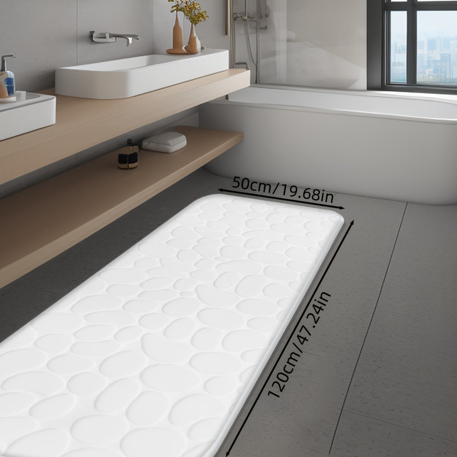 Элегантный коврик из полиэстера с геометрическим узором — роскошный, нескользящий и впитывающий, идеально подходит для ванных комнат, спален, кухонь и других помещений — прочный, устойчивый к пятнам и легкоочищаемый коврик для пола и ванной комнаты