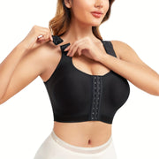 Wireless Post-Surgical Support Bra with Wide Adjustable Straps