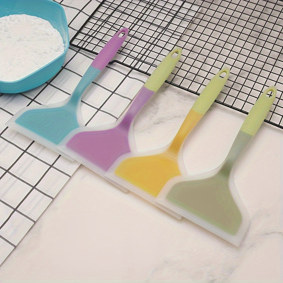 Nonstick Silicone Spatula Turnover for Pancakes Eggs Fish Pizza Steak Heat-Resistant Wide Kitchen Utensil