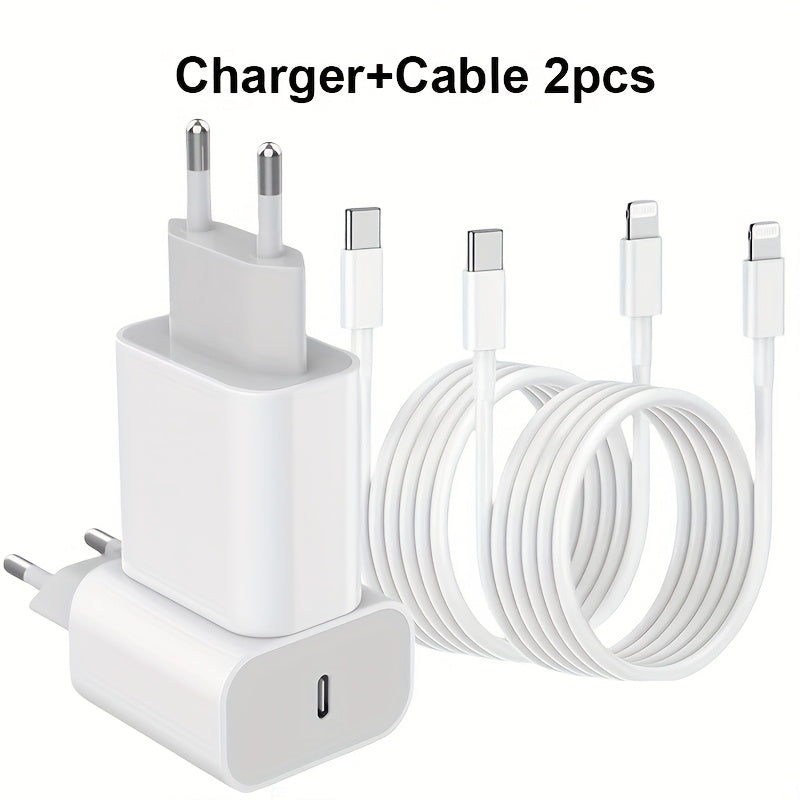 USB-C Fast Charger for iPhone and iPad 1M Cable Travel Power Supply