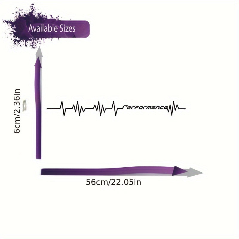 Performance Heartbeat Vinyl Avtomobil Dekali - Bardoshli stiker old oynalar, bampir, kapot uchun
