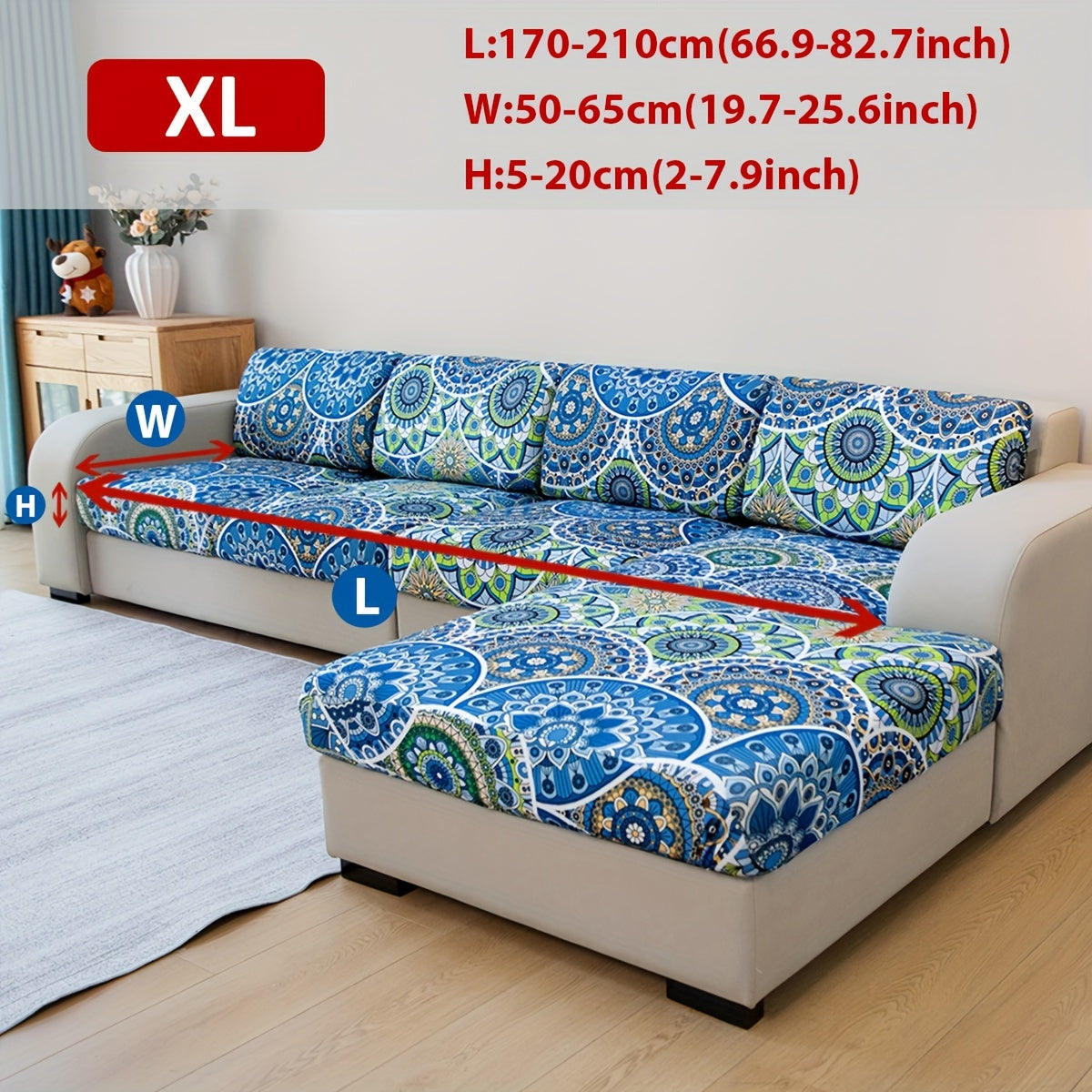 Bohemian Cushion Cover with Colorful Paisley Print for Living Room Sofas