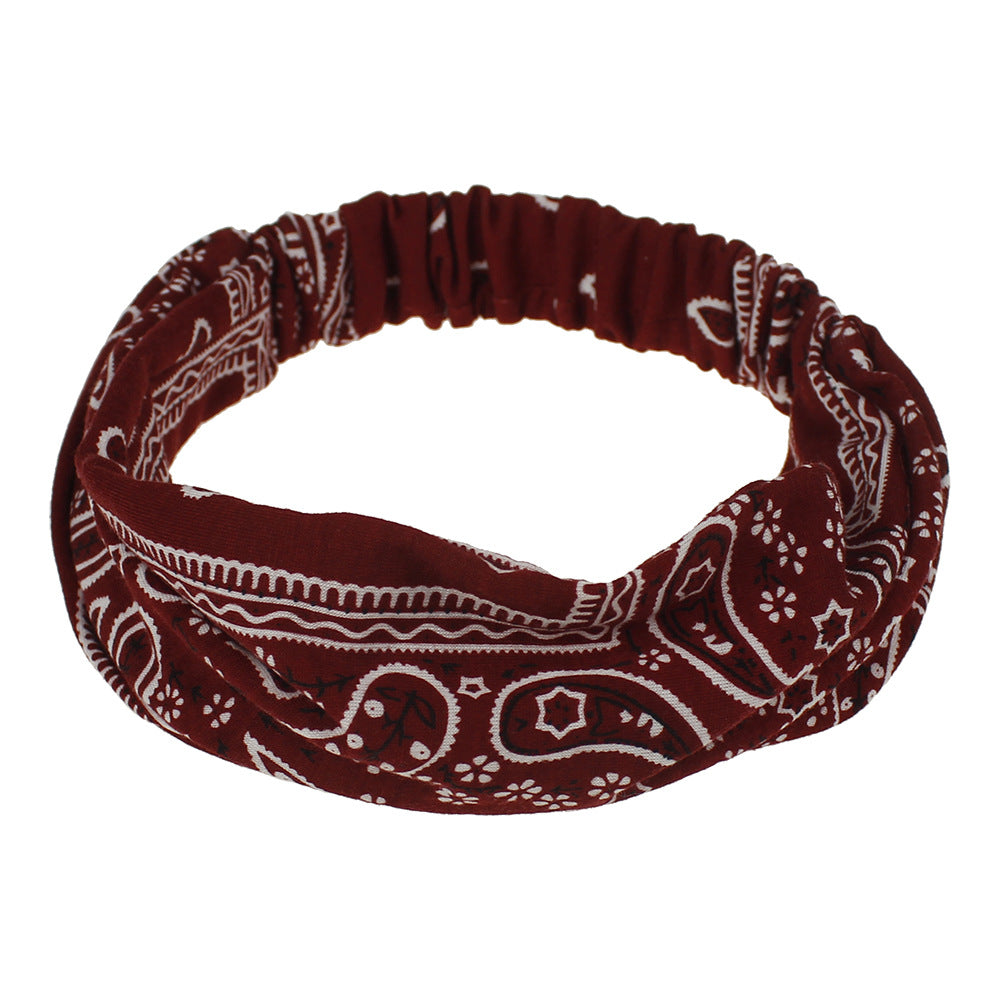 Men's Knit Polyester Headband Elastic Sports Hair Band for Workout and Running