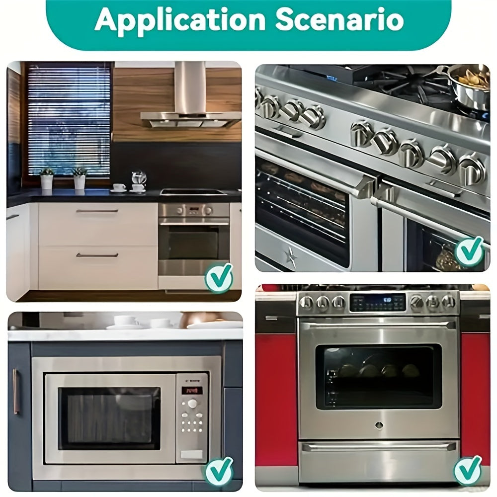 No-Drill Microwave and Oven Door Lock Clips White Durable Plastic