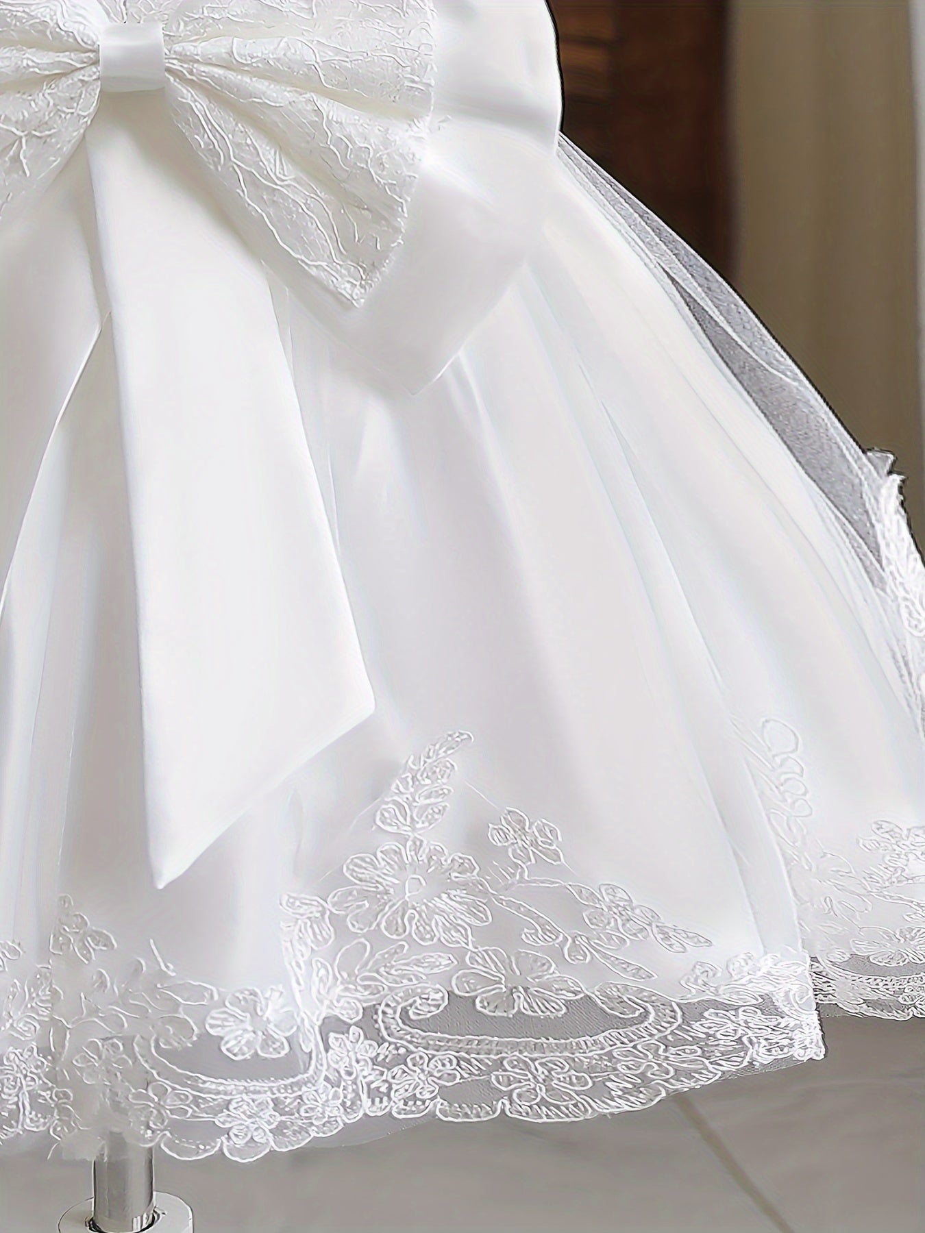 Toddler Girl Dress Lace Tulle Princess V-Neck Sleeveless for Formal Occasions