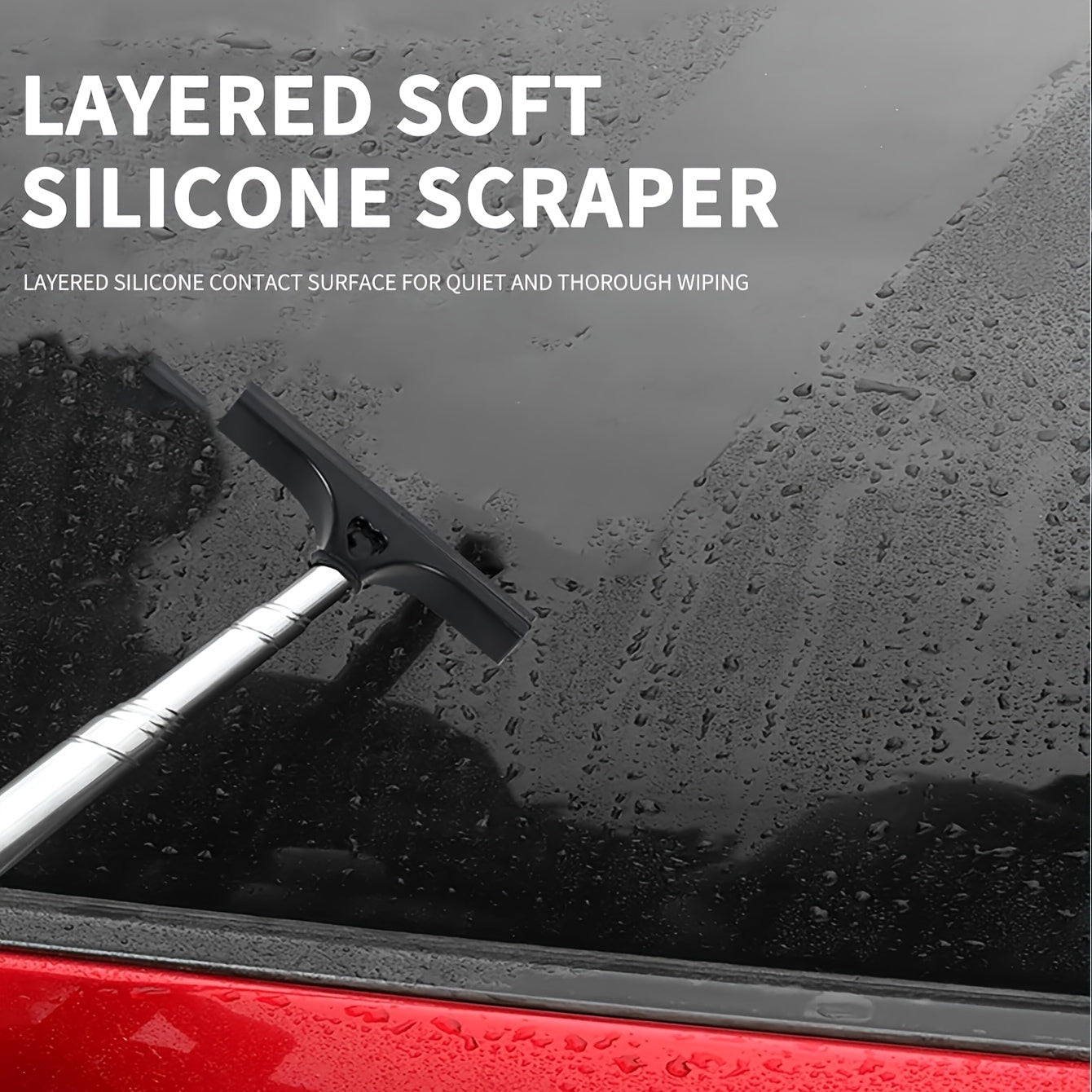 Limpiador de goma para espejo retrovisor de coche universal, herramienta retráctil para limpiar y raspar