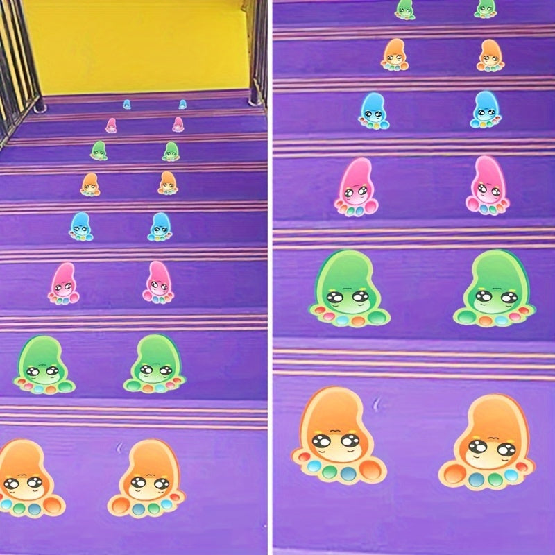 30-Pack Footprint-Shaped Floor Stickers Indoor Directional Guidance for Events