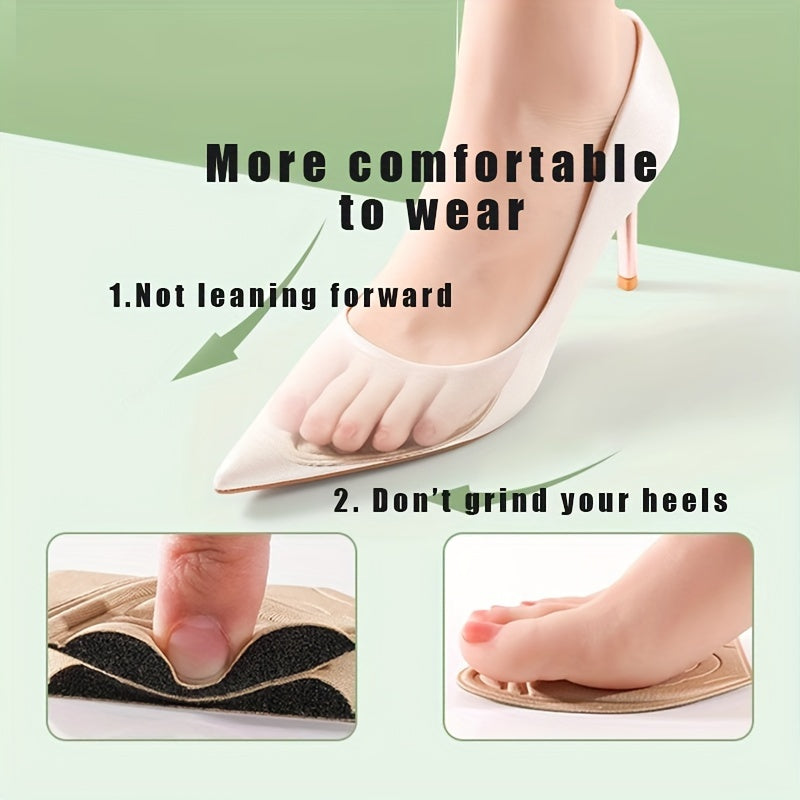 Unisex Thickened Half Size Forefoot Insoles, Round Toe Pad, Pain Relief