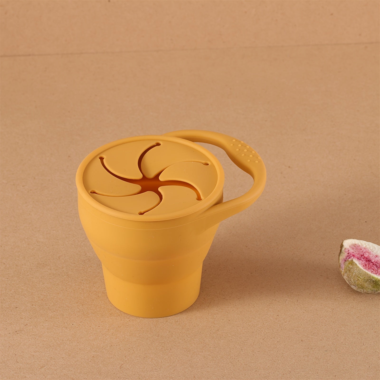 Kids Silicone Collapsible Cup with Snack Storage BPA-Free Durable Dishwasher Safe for Ages 0-3