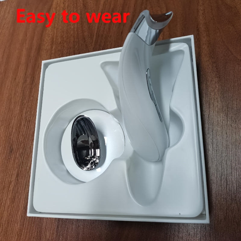 Массажер для шеи и лица с функцией 3-в-1, перезаряжаемый через USB, с режимами нагрева, вибрации и для лба. Работает на литиевой батарее, идеально подходит в качестве подарка для женщин.