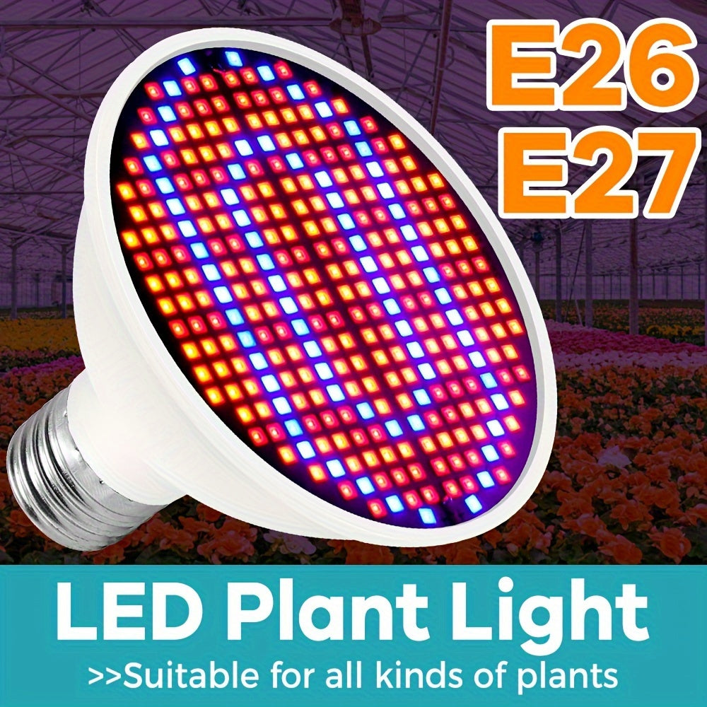 LED Plant Grow Light Full Spectrum E26 E27 Base 220V 126/200/300 LEDs Indoor Seed Germination