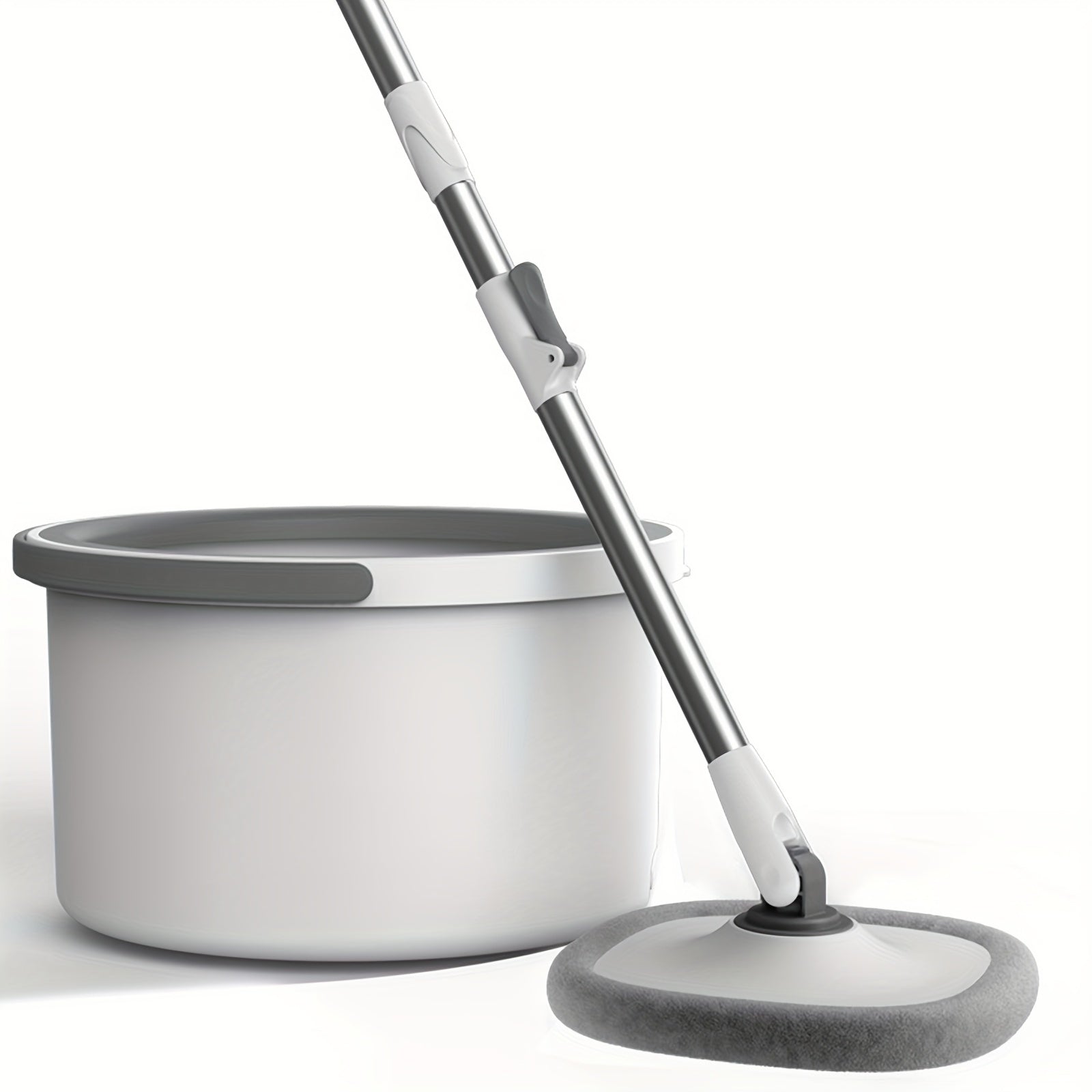 Adjustable Handle Mop Set for Dry and Wet Floor Cleaning with Bucket and Interchangeable Heads