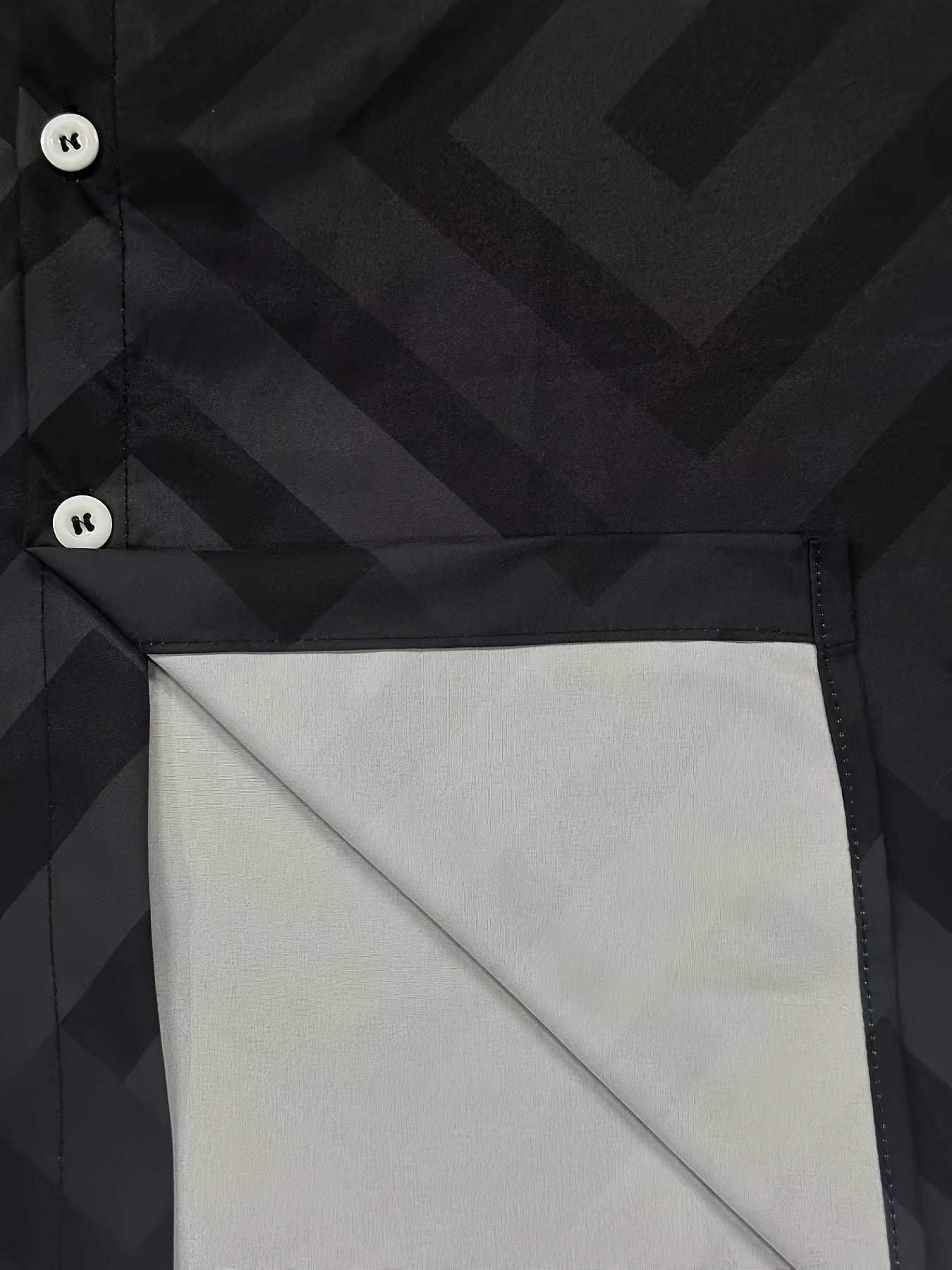 Men's Plus Size Casual Shirt Geometric Pattern Polyester Spandex Long Sleeve Lapel