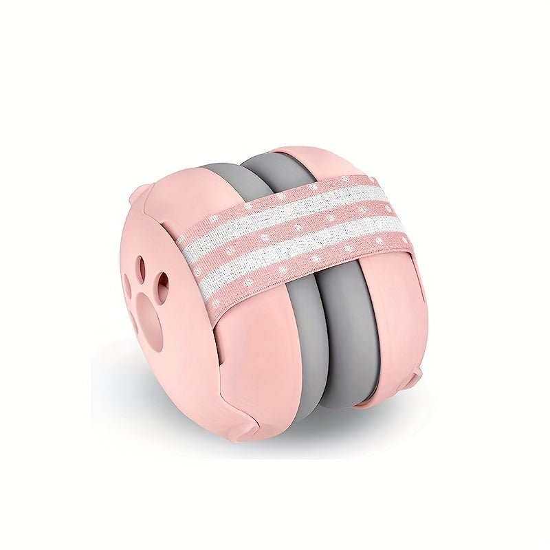 Kids Hearing Protection Ear Muffs Adjustable Cat Paw White Pink Blue