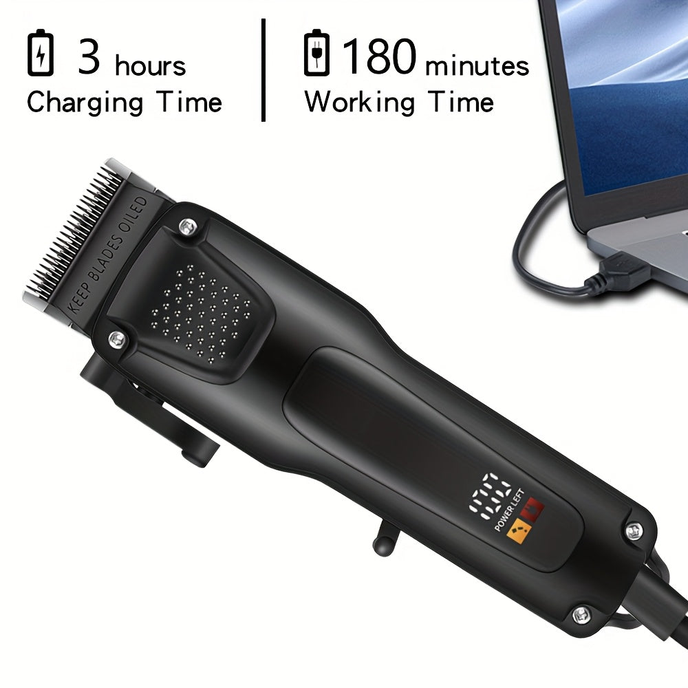 Haircutting Kit with Electric Trimmer Beard Trimmer Shaver Rechargeable Accessories