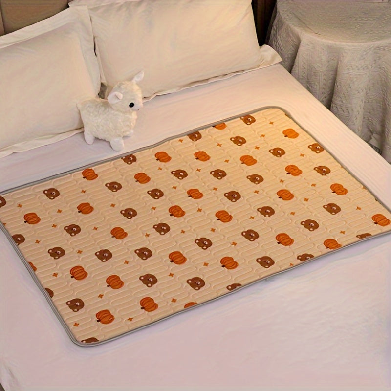 Large Waterproof Baby Changing Mat with Non-Slip Backing Soft Washable Cartoon Design