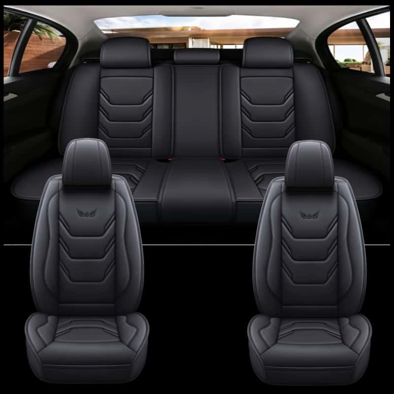 All-Season Premium PU Leather Car Seat Covers Universal Fit for Front and Rear