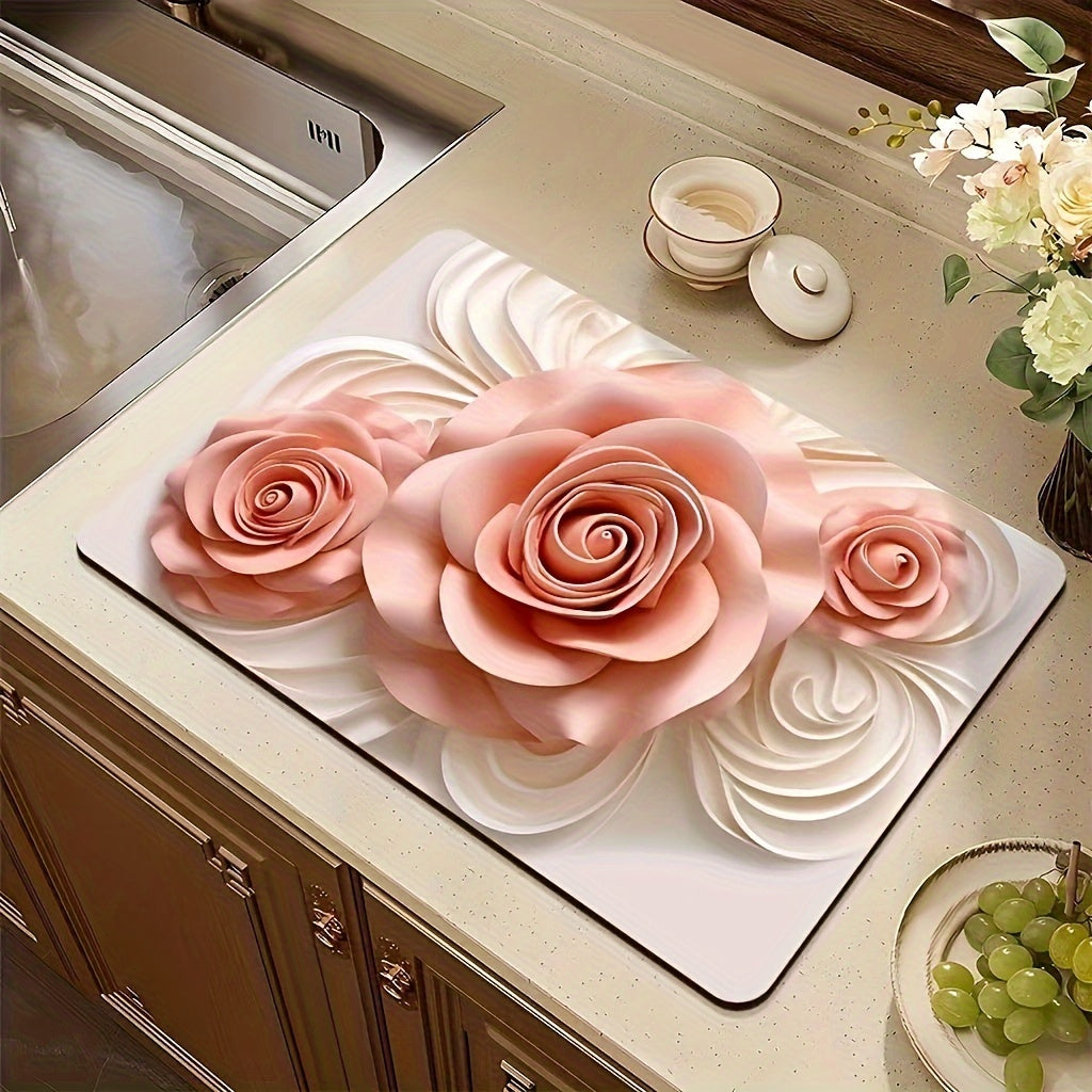 - Tez quritish maqsadlari uchun ushbu zamonaviy 1-qismli atirgul naqshidagi qahva matini oling 
- Suyuqlikni o'zlashtiruvchi va sirpanmaydigan diatomit yer materialidan tayyorlangan 
- Oshxona yoki hammomda amaliy va dekor uchun mukammal