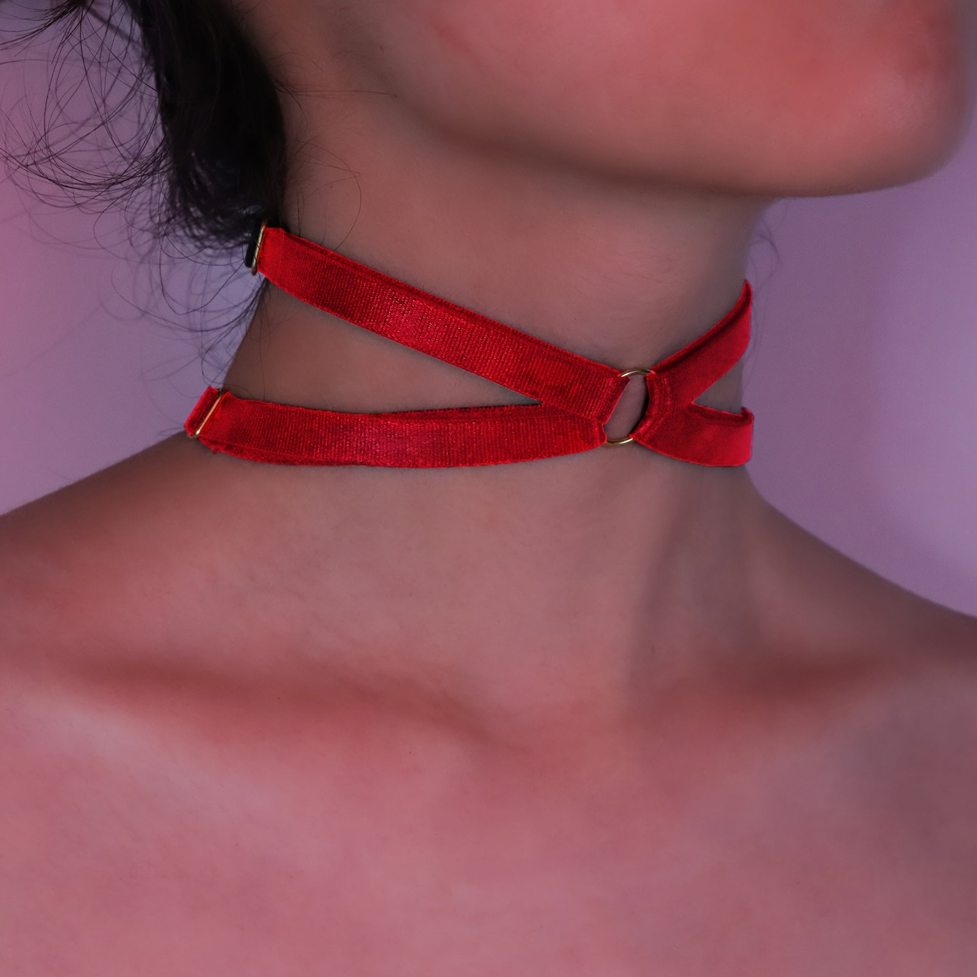 Black Bow Tie Choker Necklace for Music Festivals and Parties