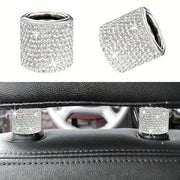Car Interior Crystal Rhinestone Headrest Collar Ring SUV Truck Decor