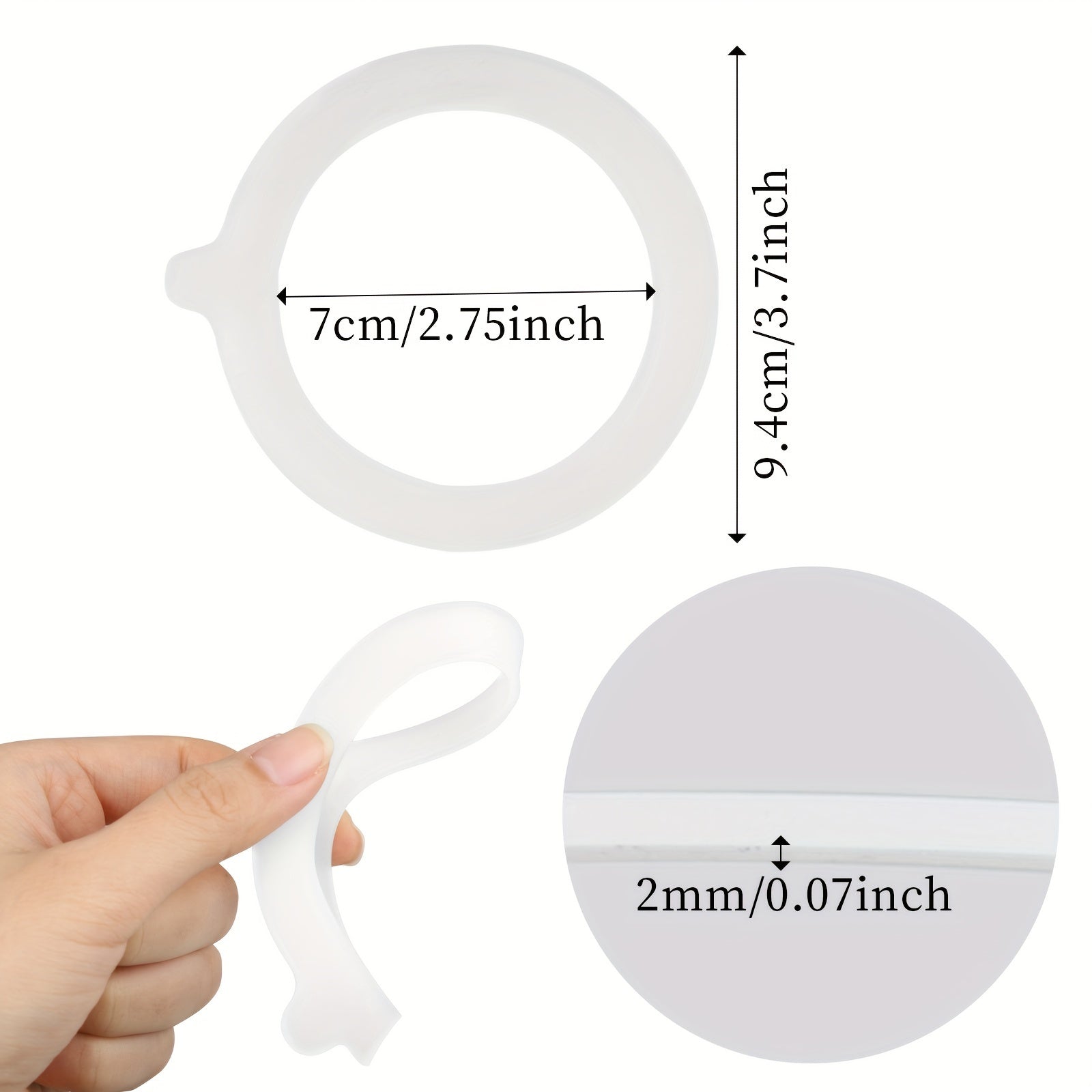 10 ta oq silikondan yasalgan oddiy bankalar, idishlar va shishalar uchun muhrlangan halqalar to'plami. Oshxona tashkiloti va saqlash uchun mukammal. Zarur oshxona aksessuarlari.